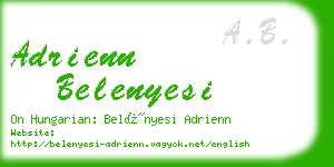 adrienn belenyesi business card